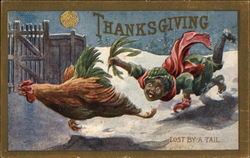 Thanksgiving - Lost By A Tail Postcard