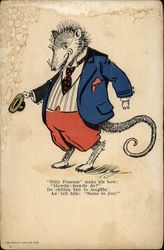 Billy Possum Make His Bow: Howdy-Howdy do? De Chillun Fall to Laughin' An' Tell Him: Same to You? Postcard
