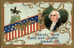 Observe Good Faith and Justice Toward All, Washington Postcard
