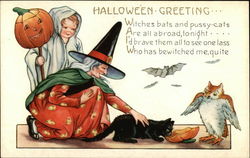 Halloween Greeting Postcard
