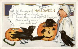 All the Signs of Halloween Seem to be About me. I Send This Card CAWS I Love You Postcard