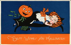 Best Wishes for Halloween Postcard Postcard