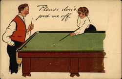 Please don't put me off Billiards Postcard Postcard