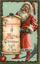 Proclamation, A Merry Christmas to All of You Postcard