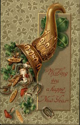 Wishing you a Happy New Year Postcard