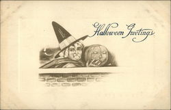 Halloween Greetings Postcard