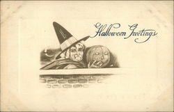 Halloween Greetings Postcard Postcard