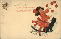 You are Juggling Little Maid With my Heart, I am Afraid. But if Mine's the Only One Postcard