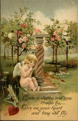 Love is Waiting and Time Creeps by, Give me Your Heart and Time Will Fly Postcard