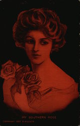 My Southern Rose Women Postcard Postcard