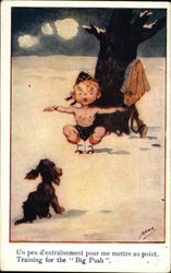 Un peu d'entrainement Pour me Mettre au Point. Training for the "Big Push." Postcard