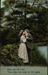 Kiss me Till I Die Then Kiss me Back to Life Again Postcard