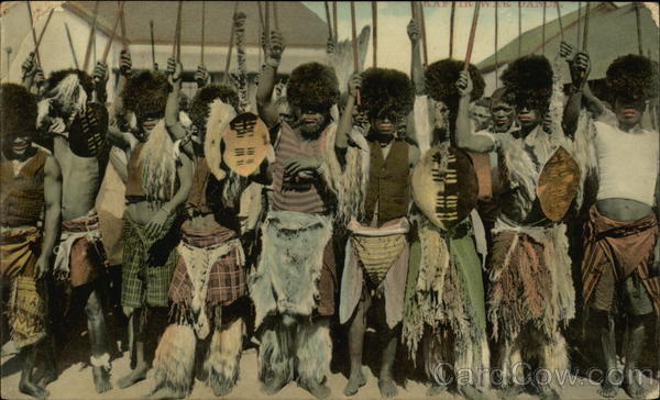 Men in Tribal Costumes South Africa