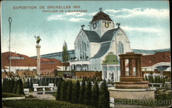 Exposition of 1910 - Pavillon de l'Allemagne Brussels Belgium