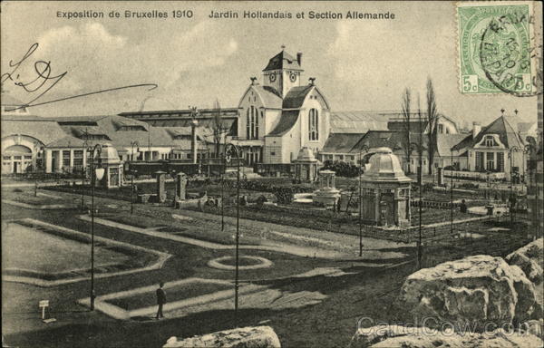 Exposition of 1910 - Jardin Hollandais et Section Allemande Brussels Belgium