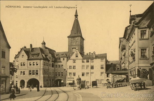 Innerer Lauferplatz mit Lauferschlagturm Nuremberg Germany