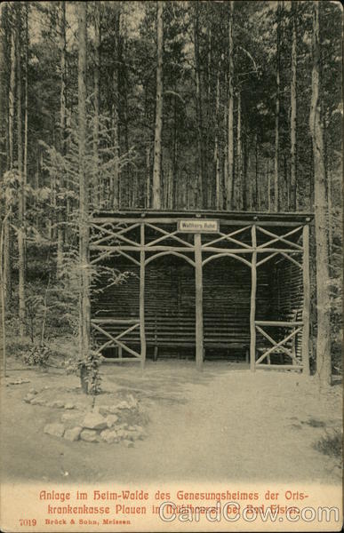 A wooden shed in the forest. Germany