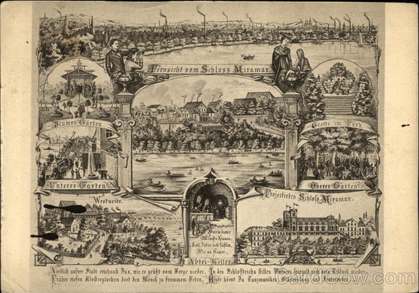 Towns along a river Germany