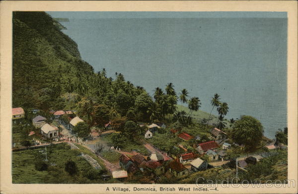 View of Village Dominica Caribbean Islands