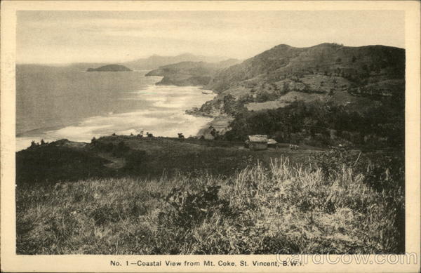 No. 1 - Coastal View from Mt. Coke, St. Vincent, B.W.I Saint Vincent and the Grenadines