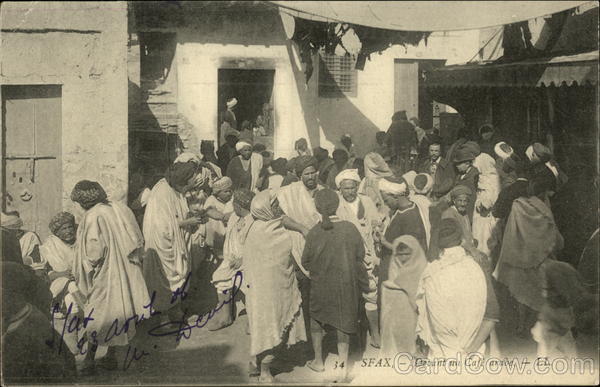 Devant un Café arabe Sfax Tunisia Africa