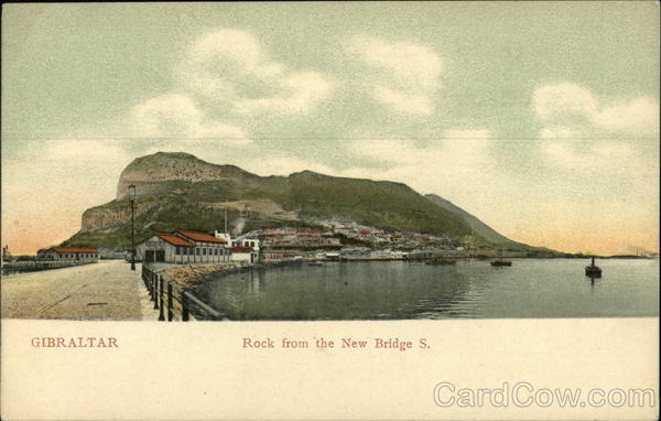 Rock from the New Bridge S Gibraltar Spain