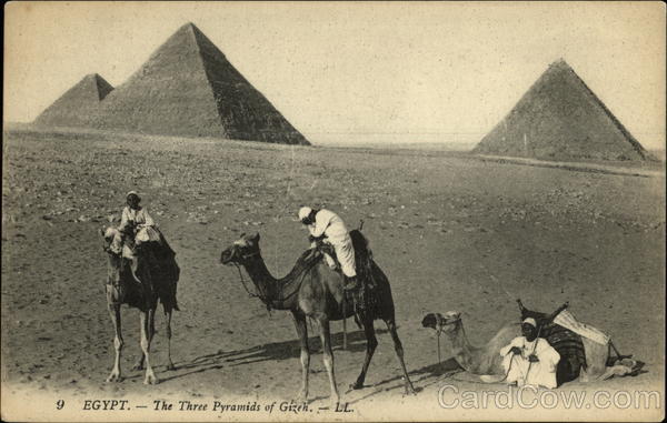 The Three Pyramids of Gizeh Giza Egypt Africa