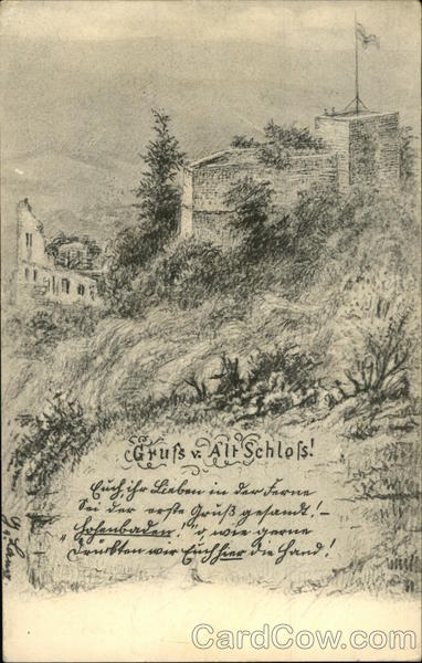 Gruss von Alt Schloss Germany
