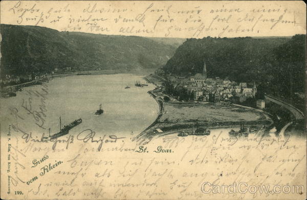 View of Town and River St. Goar Germany