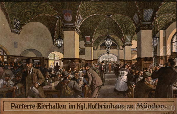 Parterre-Bierhallen im Kgl. Hofbrauhaus Munich Germany