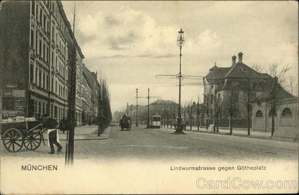 Lindwurmstrasse gegen Gotheplatz Munich Germany