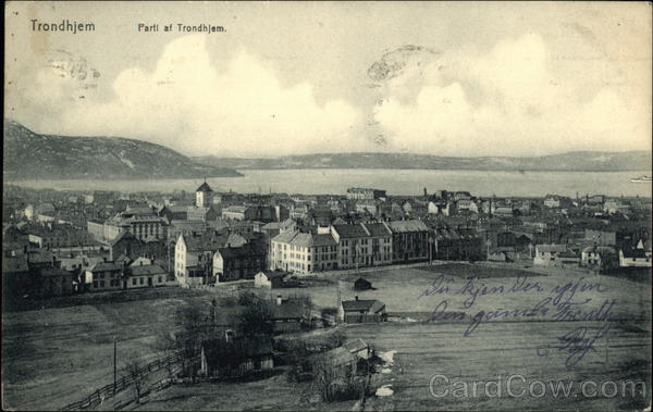 View of Town Trondheim Norway