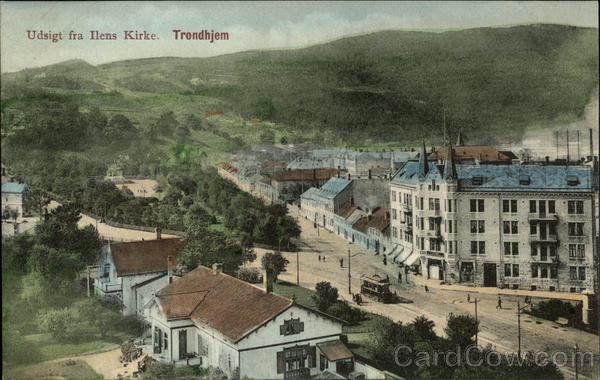 Udsigt fra Ilens Kirke Trondheim Norway