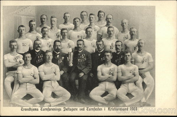 1903 Gymnastic Society Participants Trondheim Norway