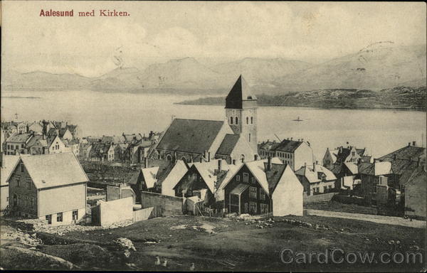 Aalesund med Kirken Ålesund Norway