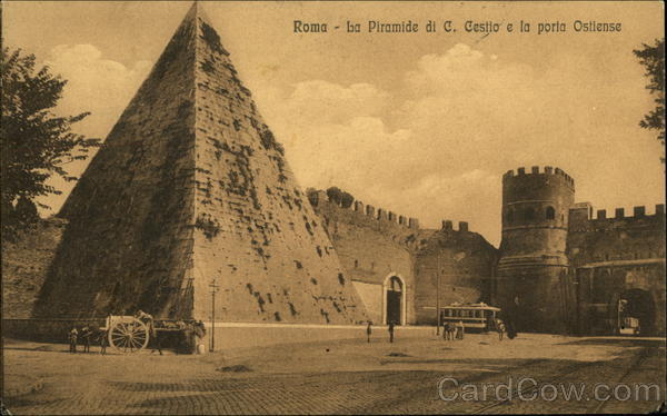 Piramide di Caio Cestio e Porta Ostiense Rome Italy
