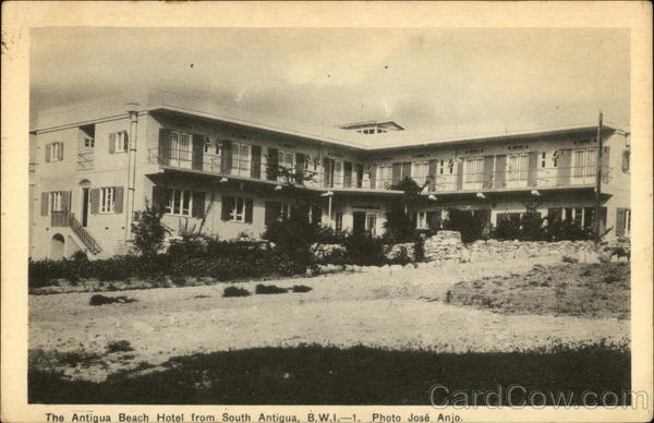 The Antigua Beach Hotel from South Antigua, B.W.I. - 1. Photo José Anjo