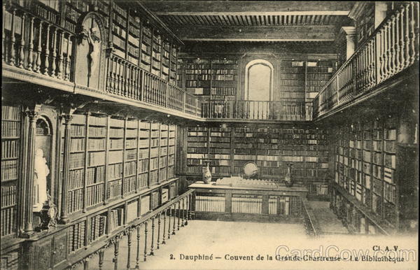 Couvent de la Grande-Chartreuse - la Bibliotheque Dauphine France