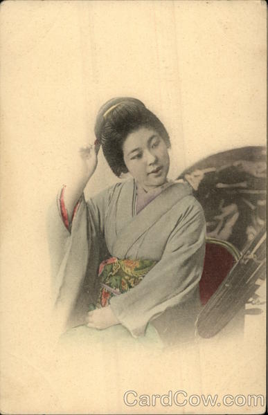 Japanese Woman Wearing Kimono