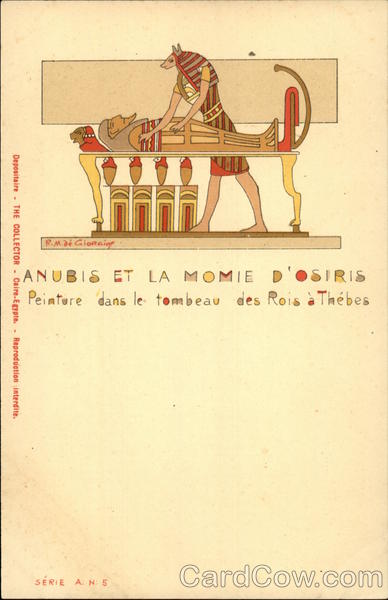 Anubis et la Momie D'Osiris Peinture dans le tombeau des Rois a Thebes Egypt