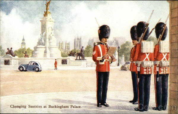 Changing Sentries at Buckingham Palace London England