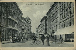 Fiume - Via Adamich Postcard