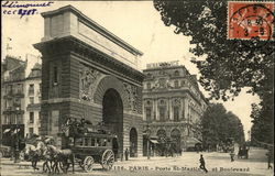 Poste St-Martin et Boulevard Postcard