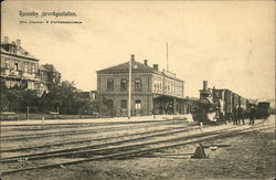 Jarnvagsstation Postcard