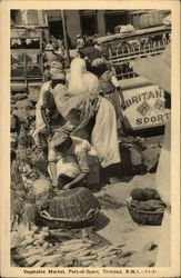 Vegetable Market Port-of-Spain, Trinidad Caribbean Islands Postcard Postcard