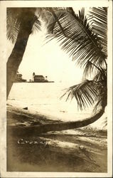 View of Beach and Palm Tree Carenage, Trinidad Caribbean Islands Postcard Postcard