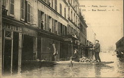 Inondations - Paris, Janvier 1910 - Rue Surcouf Postcard