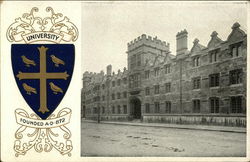 University College Blazon and Front Quad Oxford, United Kingdom Oxfordshire Postcard Postcard