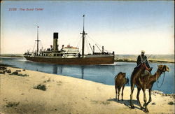 2158 - The Suez Canal Boats, Ships Postcard Postcard