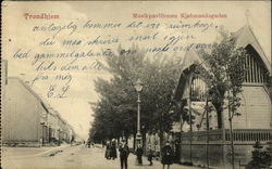 Trondhjem - Musikpavillonen Kjøbmandsgaden Postcard